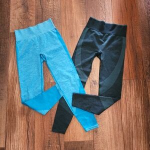 LOT OF 2 Victoria's Secret PINK Seamless High Waist Leggings Size SMALL